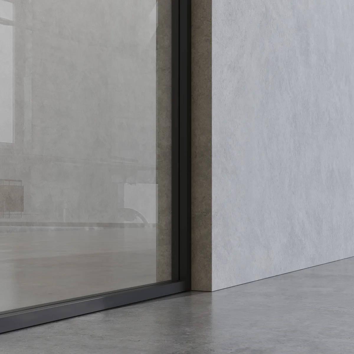 Anschluss an Wand und Boden im Detail